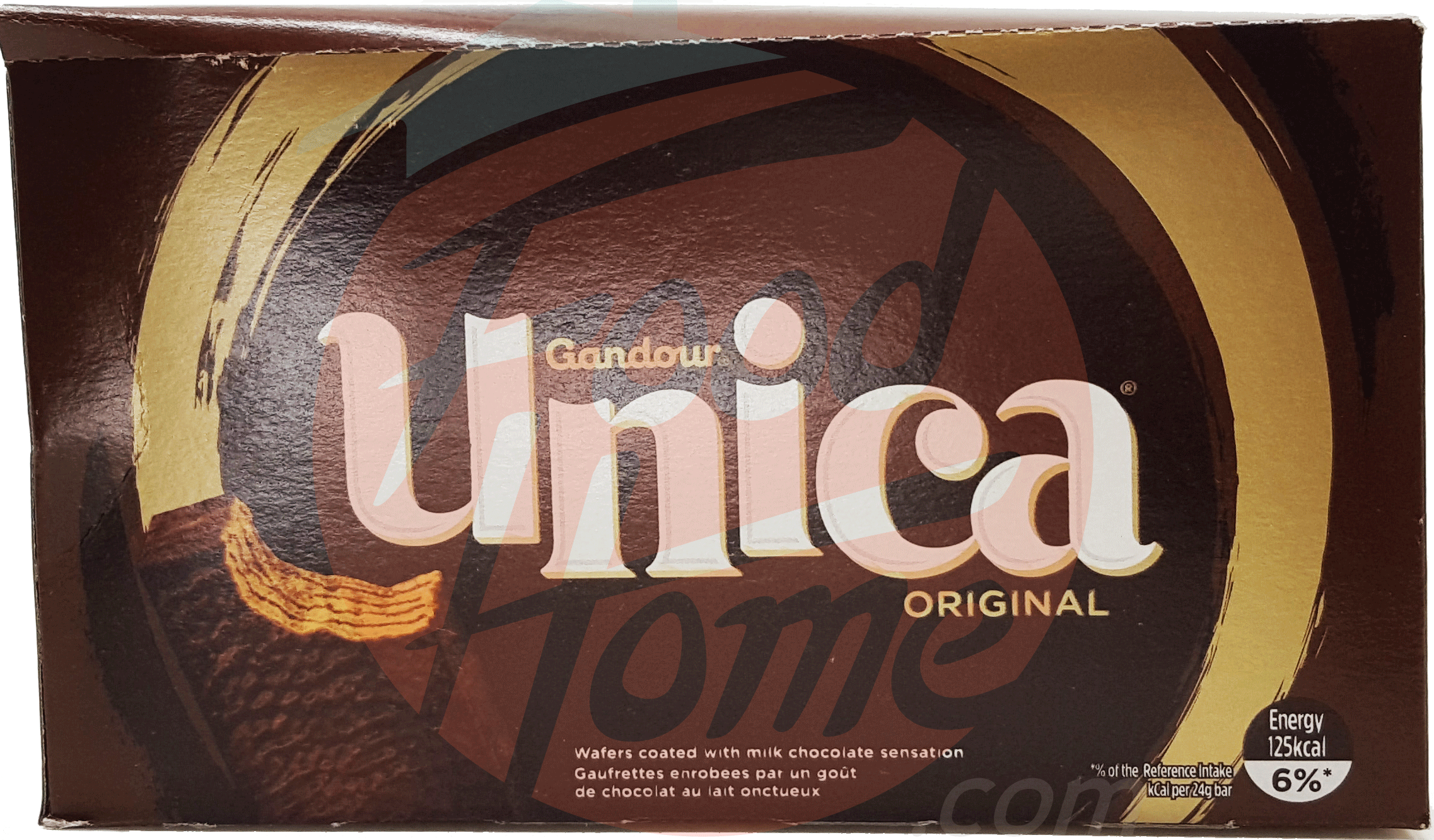 Unica Gandour wafers coated with milk chocolate candy bar, 24-grams Full-Size Picture